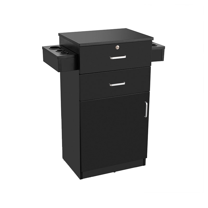 HZ2023 Saç stilisti kuaför için kilitli ahşap salon istasyonu