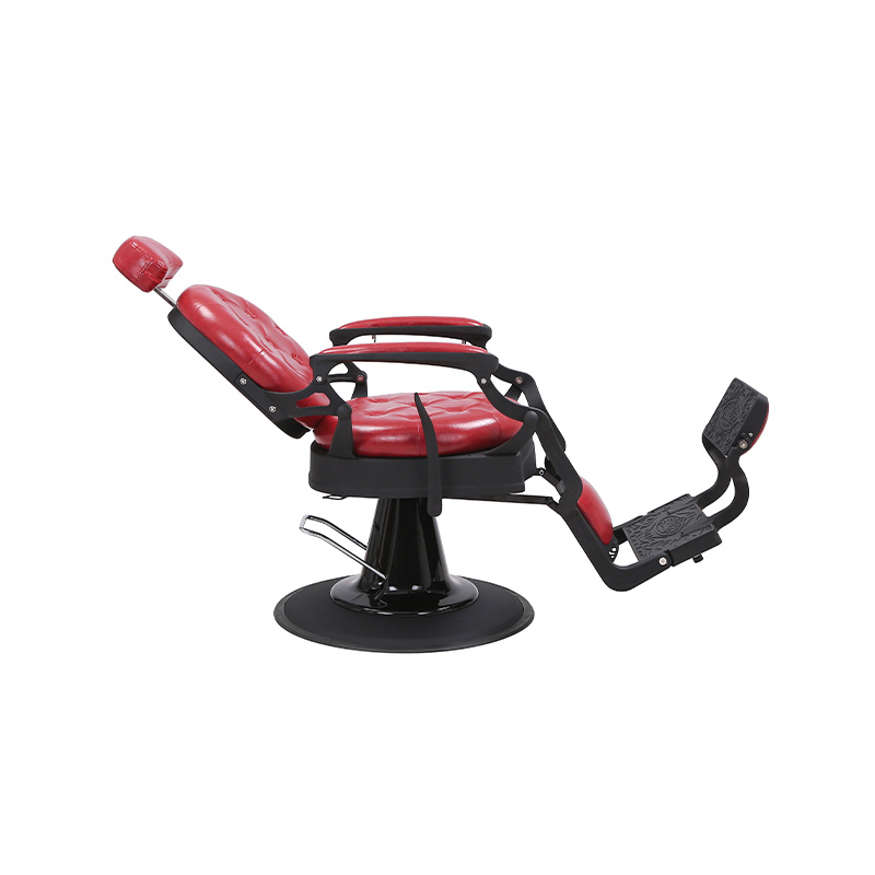 HZ8799MS Vintage bordo yıkanmış keten berber koltuğu