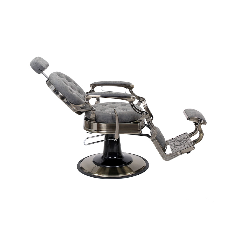 HZ8799QM Gri yuvarlak minder kuaför koltuğu