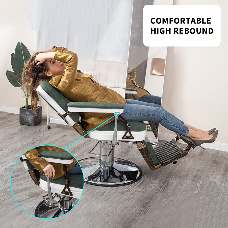 HZ8753BK / HZ8753GR / HZ8753RD Siyah vintage lincoln berber koltuğu