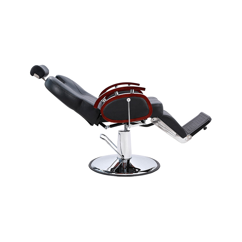 HZ8705B Siyah ahşap küpeşte hidrolik yaslanmış berber koltuğu