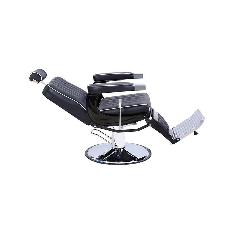 HZ8752SX Siyah & beyaz haddelenmiş kenar şeridi dikey çizgili kuaför sandalyesi