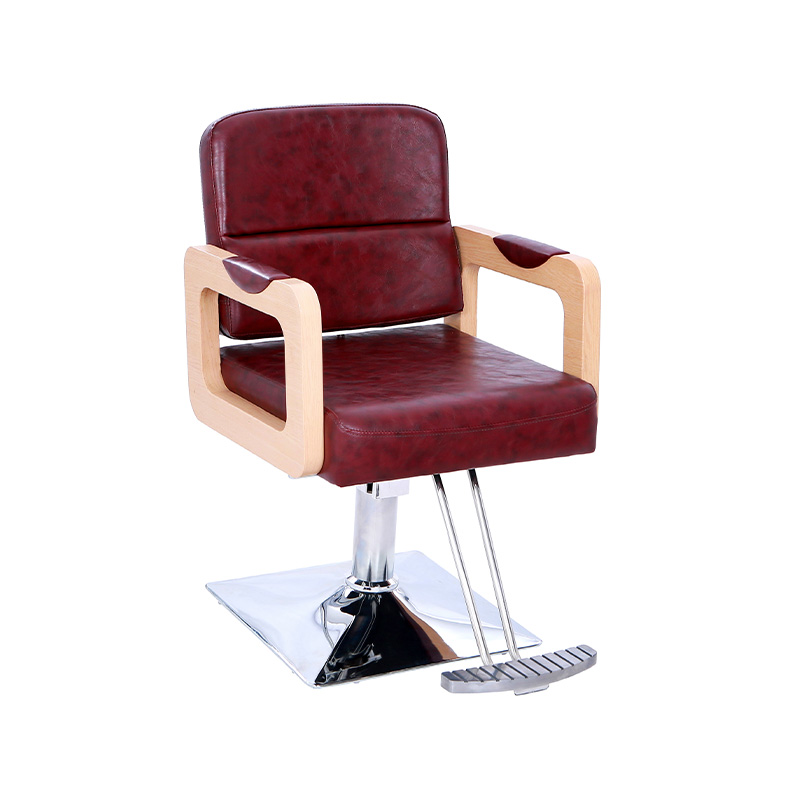 HZ87131 Domuz canlı renkli deri ahşap kol dayama salon sandalyesi