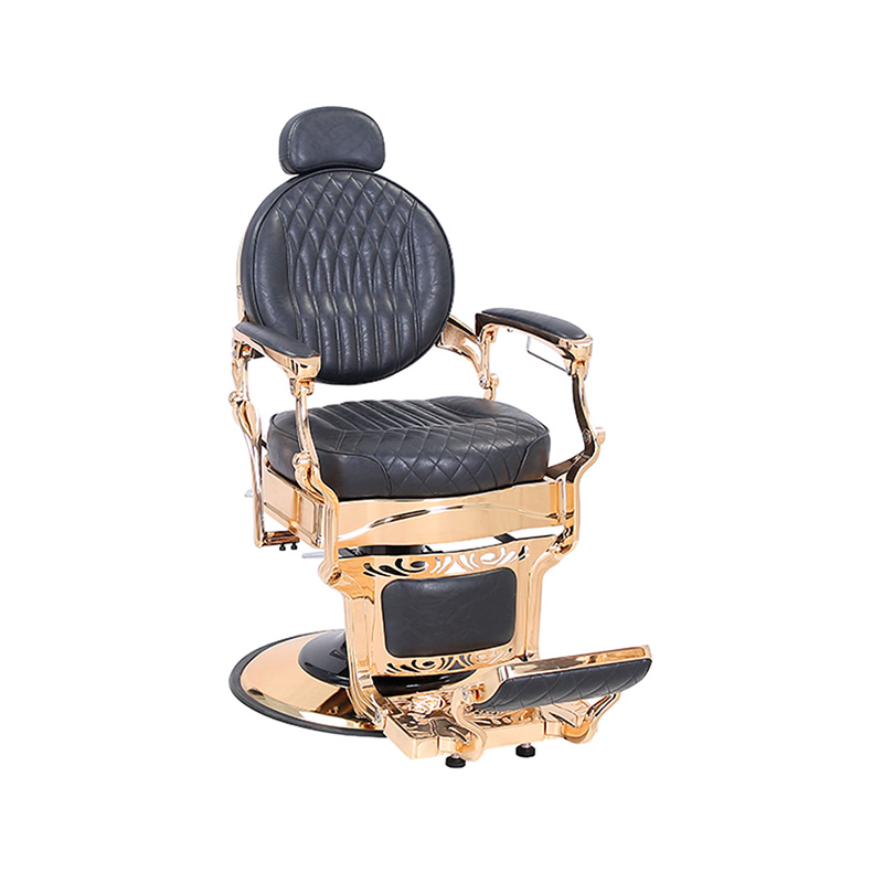 HZHZ8799E Siyah ekose retro kuaför koltuğu