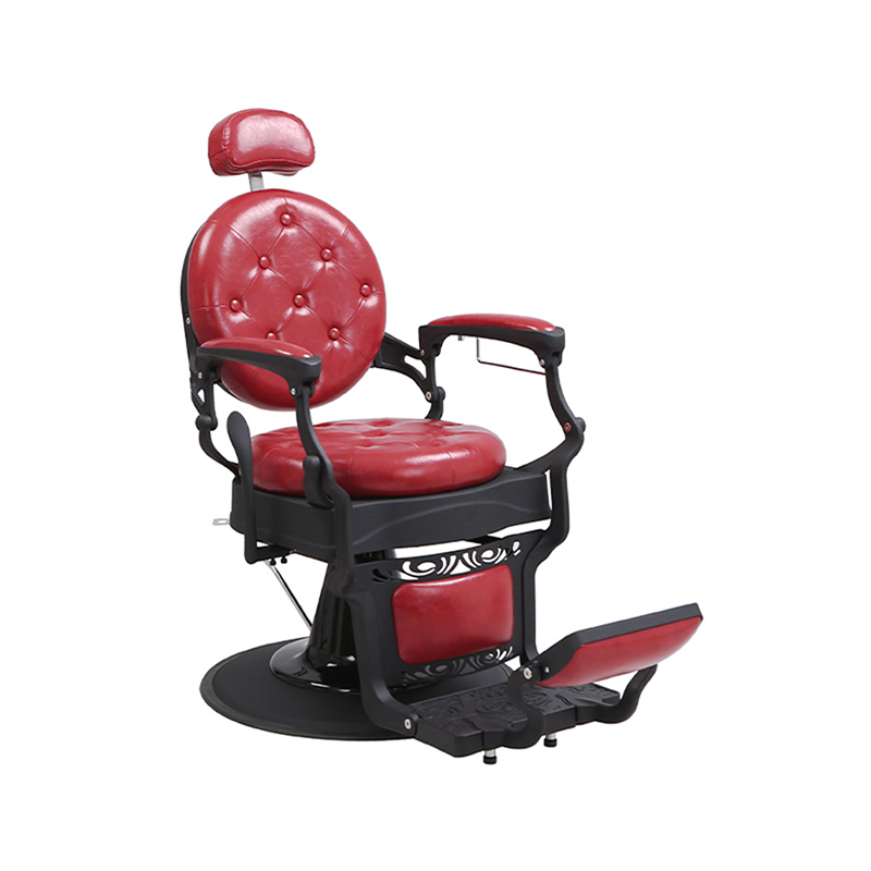 HZ8799MS Vintage bordo yıkanmış keten berber koltuğu