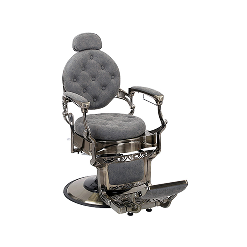 HZ8799QM Gri yuvarlak minder kuaför koltuğu
